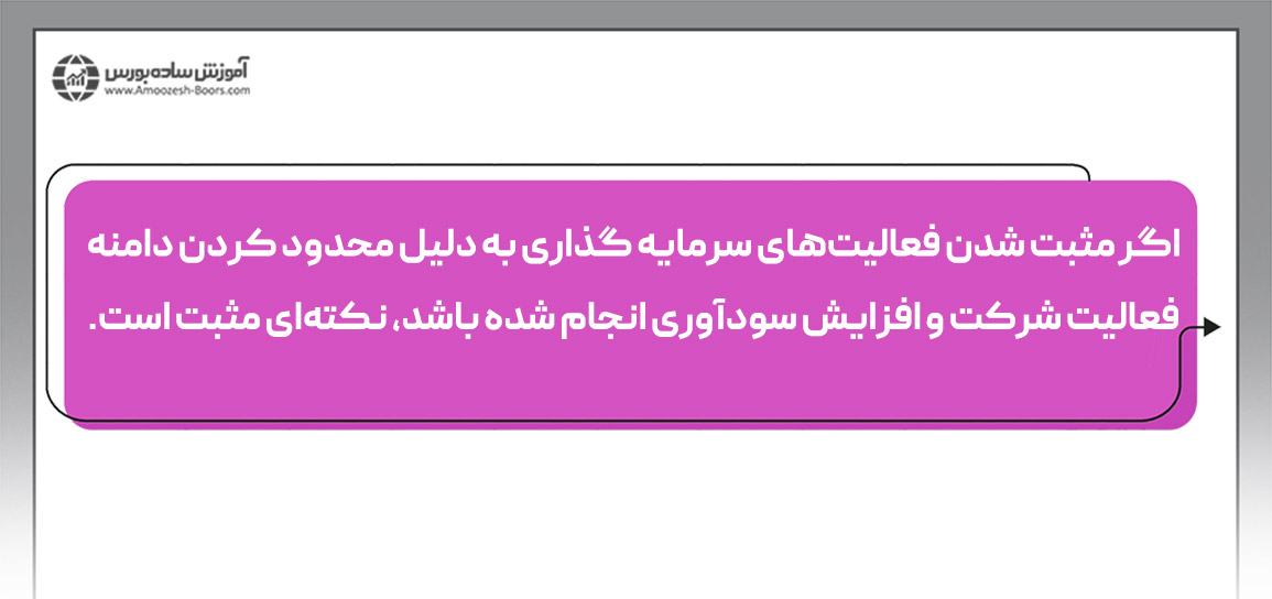 مثبت شدن فعالیتهای عملیاتی و سرمایه گذاری و منفی شده فعالیتهای تامین مالی